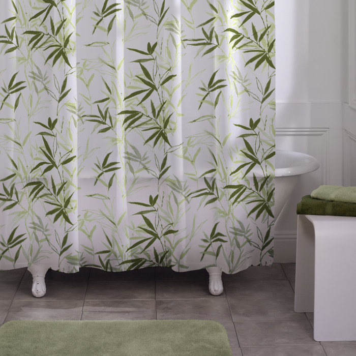 Bay Isle Home Warnock Bamboo Garden PEVA Single Shower Curtain